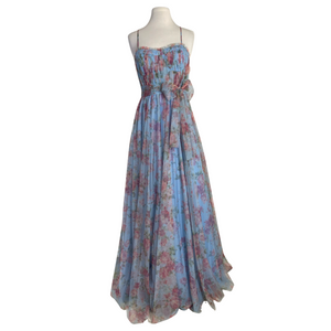 CITY STUDIO Floral Bustier Gown Sky Rose Size 7/8