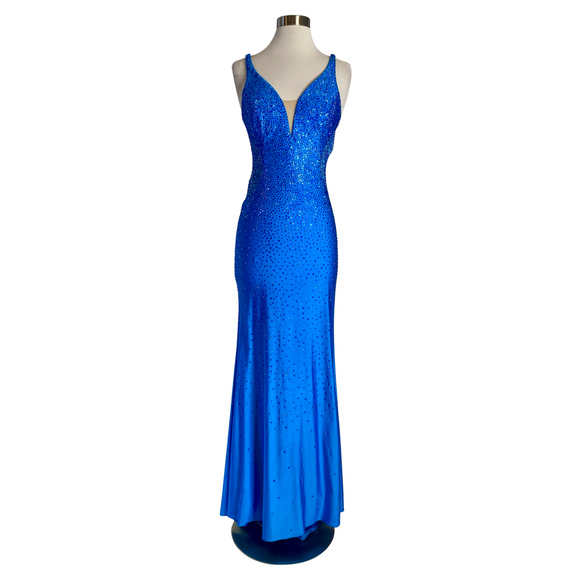 FAVIANA Style S10500 Long Gown Blue Size 4