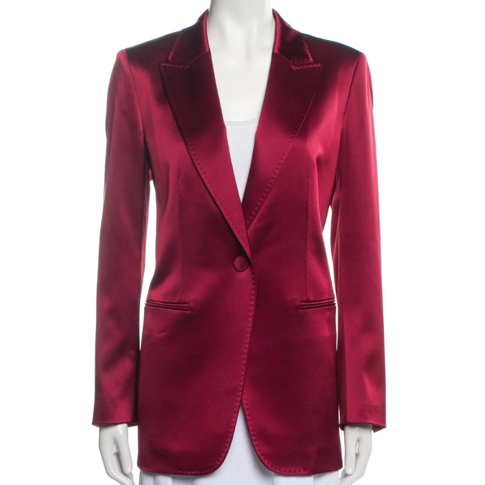 LAFAYETTE 148 Satin Blazer Jacket Scarlett Size 6