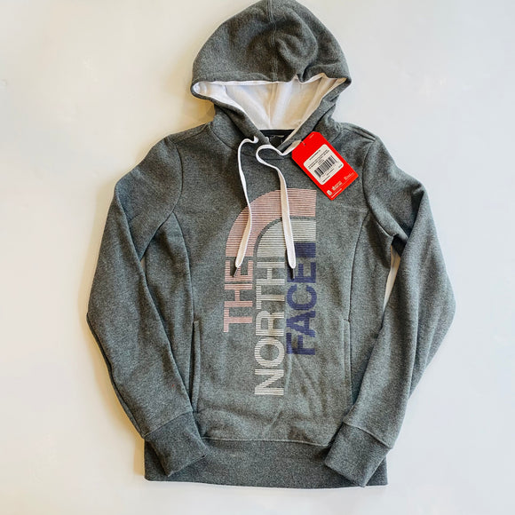 THE NORTH FACE Heather Grey Trivert Logo Pullover Hoodie Size XS NWT