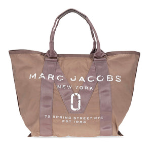 MARC JACOBS Large Spring Street Cotton Canvas Tote Taupe