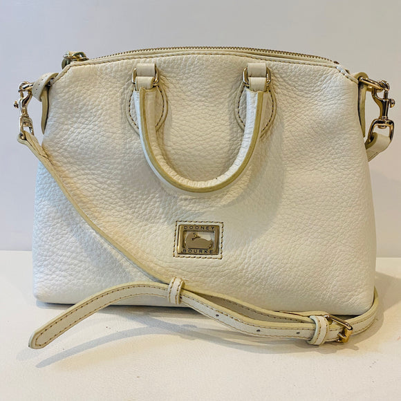 DOONEY & BOURKE Dillen Ivory Pebbled Leather Handbag