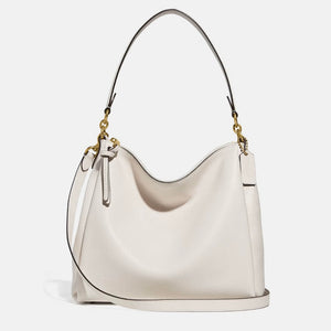 COACH Shay Pebble Leather Shoulder Bag Chalk 93811