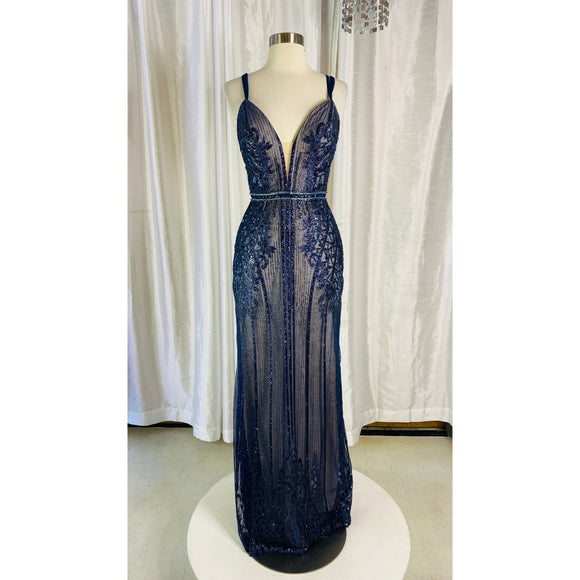 BOUTIQUE Long Gown Navy Size 2/4