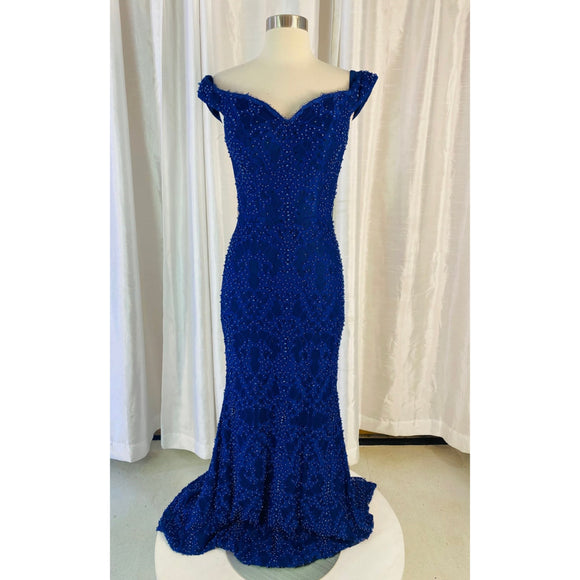 JOVANI Long Gown Navy Size 4