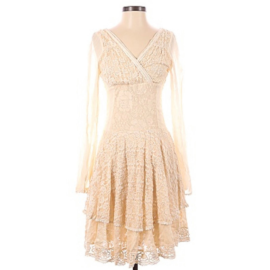 RANCHO ESTANCIA Cream Los La Joya Lace Cocktail Dress Size S NWT Style Exchange Boutique PGH RANCHO ESTANCIA Cream Los La Joya Lace Cocktail Dress Size S NWT Style Exchange Boutique PGH