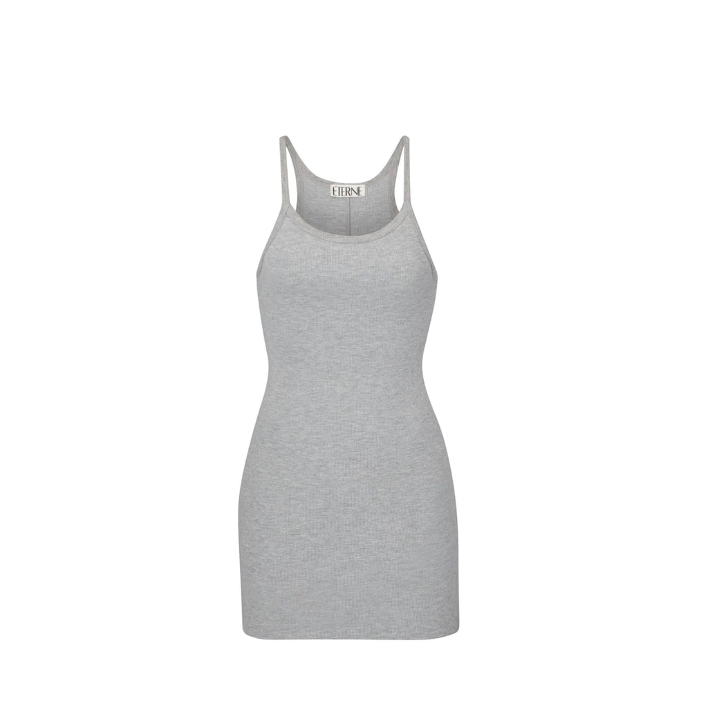 ETERNE Tank Dress Mini Heather Grey Size Large