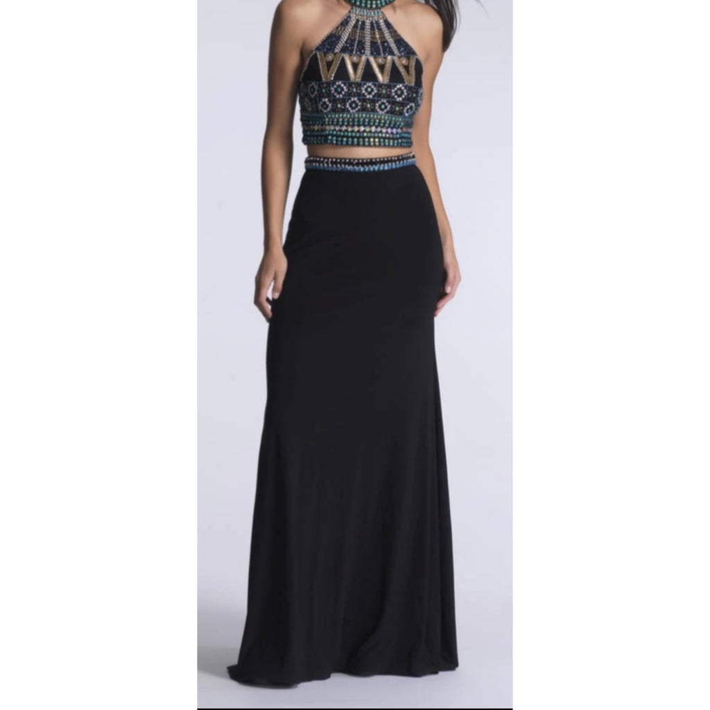 DAVE & JOHNNY Long Embellished Two Piece Gown Style Exchange Boutique PGH DAVE & JOHNNY Long Embellished Two Piece Gown Style Exchange Boutique PGH