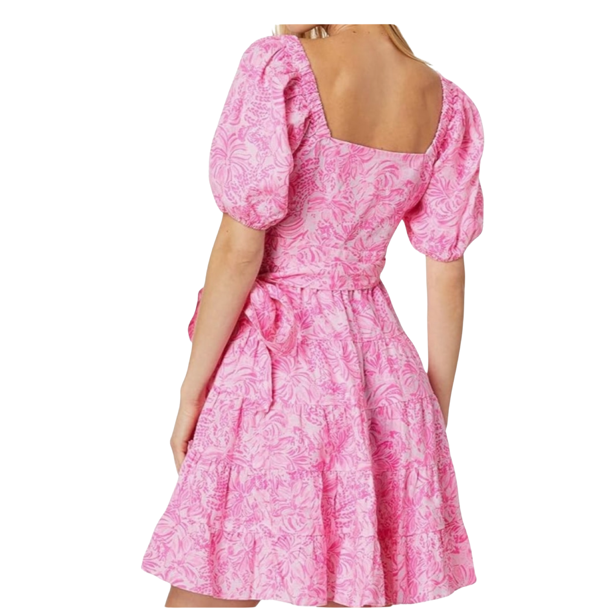 Lilly Pulitzer Iralee Linen Wrap Dress Pink Blossom Foxy Llama NWOT Si –  Style Exchange Boutique PGH