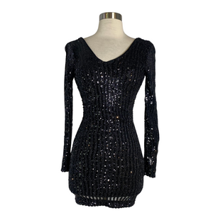 GUESS Short Long Sleeve Sequin Dress Black Size XS Style Exchange Boutique PGH GUESS Short Long Sleeve Sequin Dress Black Size XS Style Exchange Boutique PGH