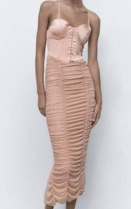 ZARA Blush Women's Midi Dress Size M