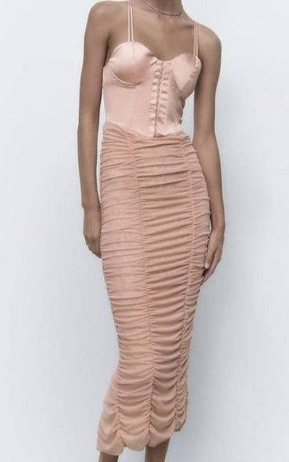 ZARA Blush Women's Midi Dress Size M