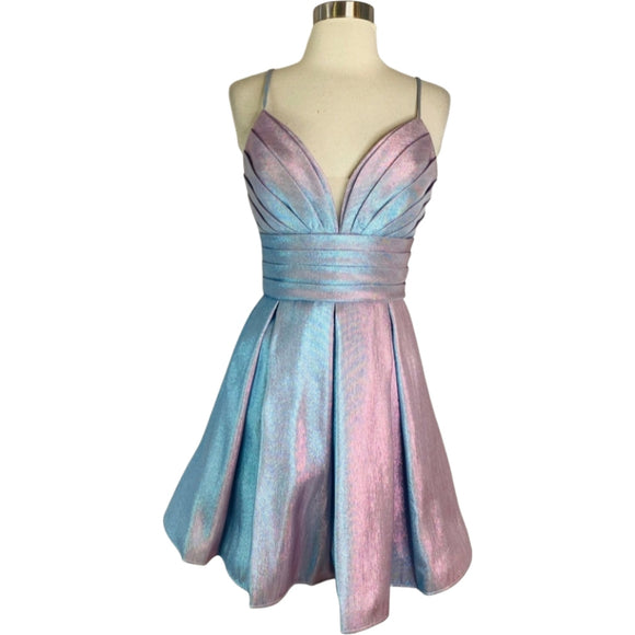 JVN BY JOVANI Style#JVN2093 Short Party Dress Lilac Size 12