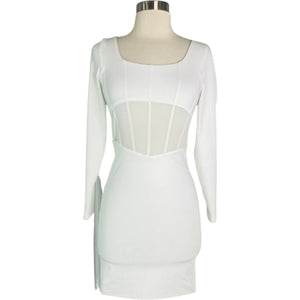 PRINCESS POLLY Eva White Mini Dress Size 6