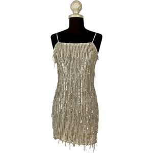 BOUTIQUE Champagne Gold Sequin Dress NWT