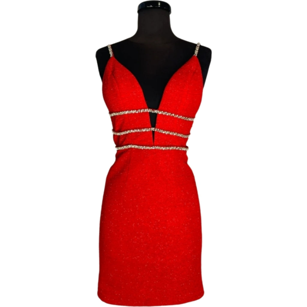 JOVANI Short Dress Red Size 0