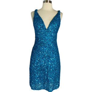 BOUTIQUE Short Turquoise Gown Size 8