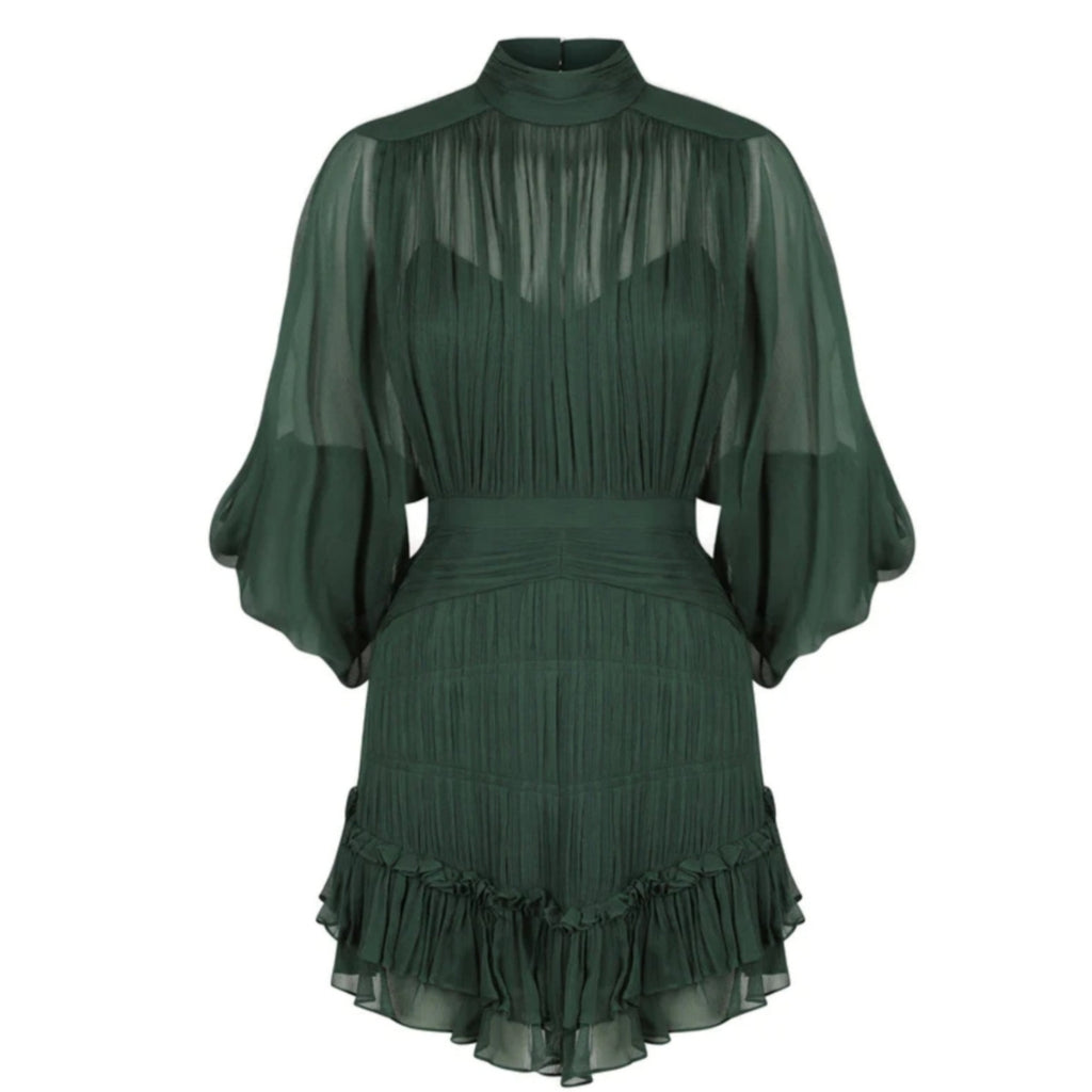 REVOLVE Leonie Long Sleeve Mini Dress Rosemary Size 4 NWT