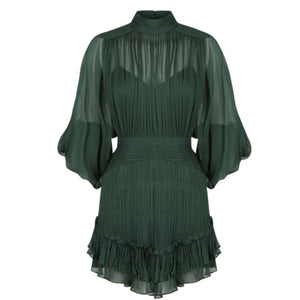REVOLVE Leonie Long Sleeve Mini Dress Rosemary Size 4 NWT