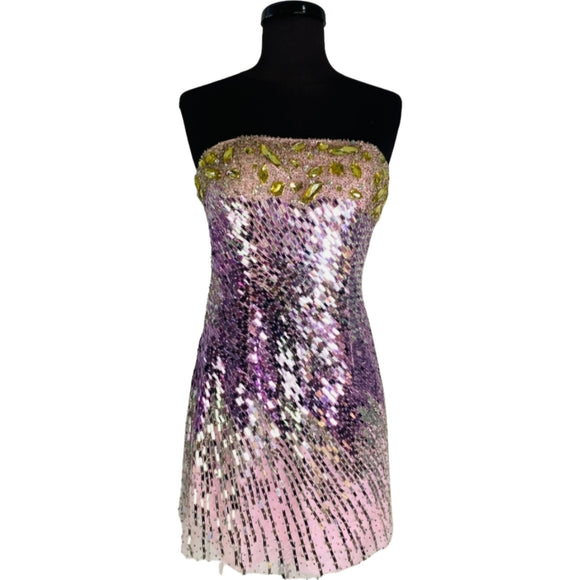 SHERRI HILL Short Dress Multi-Color Size 2