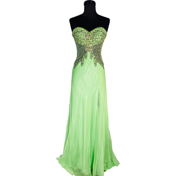 JOVANI Long Gown Lime Green Size 0