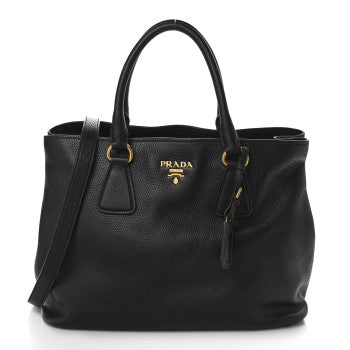 Saffiano Leather Tote Bag in Black - Prada
