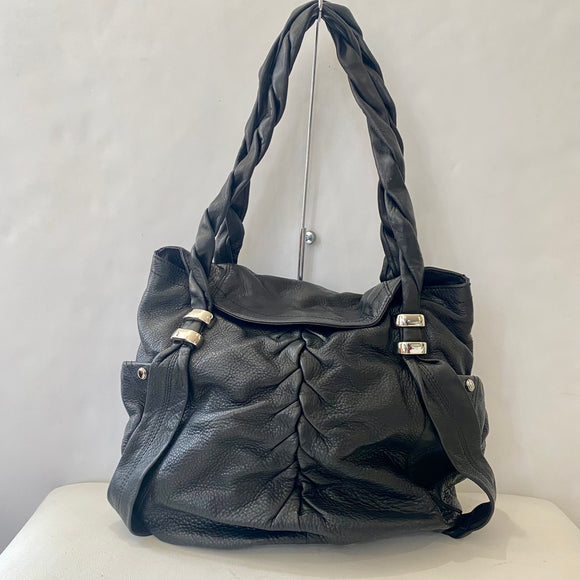 B. MAKOWSKY Leather Shoulder Bag Black