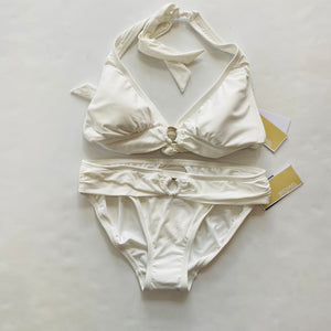 MICHAEL KORS 2 Piece Bathing Suit White Size Medium NWT