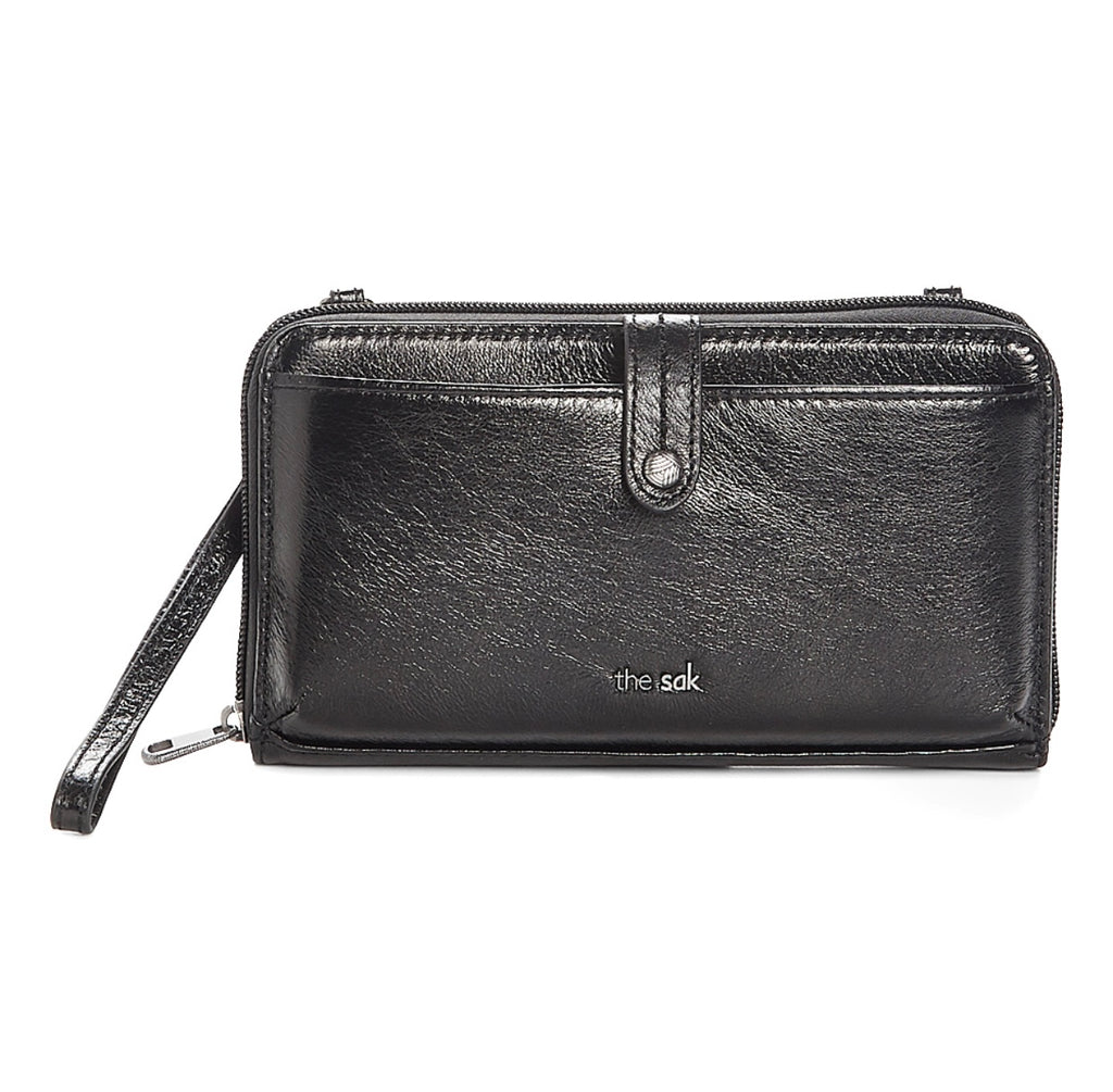 The Sak Black Leather Shoulder Bag Purse Braided Strap Brass Hardware EUC |  eBay