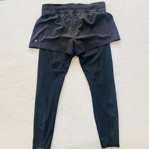LULULEMON Shorts With Built in Leggings Black Size 12 – Style