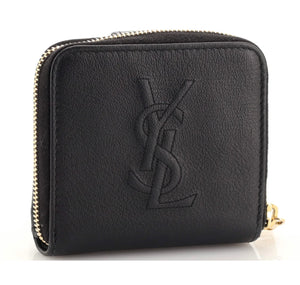 Saint Laurent Grey Compact Zip-Around Wallet – BlackSkinny