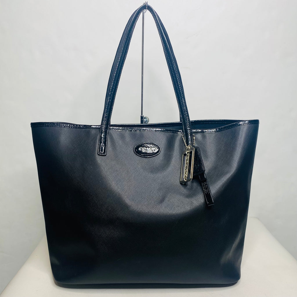 Coach large top leather tote