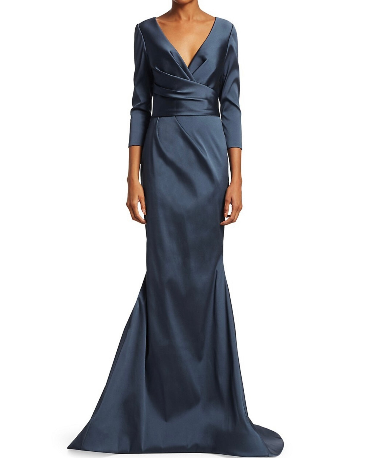 Theia navy mermaid fashion gown