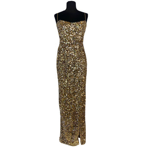 NOOKIE Confetti Long Gown Rose Gold Size Medium – Style Exchange Boutique