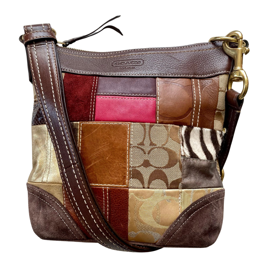 COACH Signature Patchwork Shoulder Bag/ Crossbody Bag – Style
