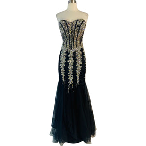 JOVANI Style # 5908 Long Gown Black Size 2
