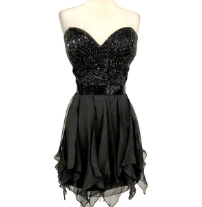 SHERRI HILL Short Strapless Black Gown Style Exchange Boutique PGH SHERRI HILL Short Strapless Black Gown Style Exchange Boutique PGH