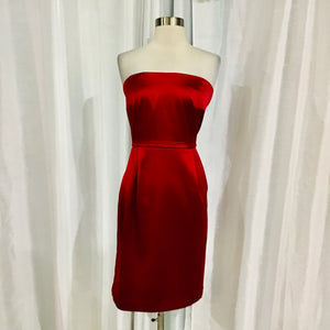 BOUTIQUE Short Red Strapless Gown Size 14 NWT