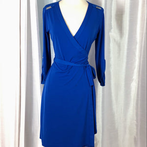 CALVIN KLEIN Royal Blue Wrap Dress Size 4