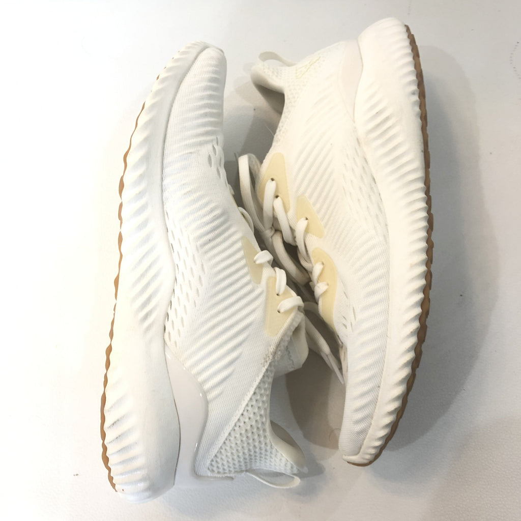 ADIDAS White Alphabounce EM Undye Running Sneakers Size 7.5