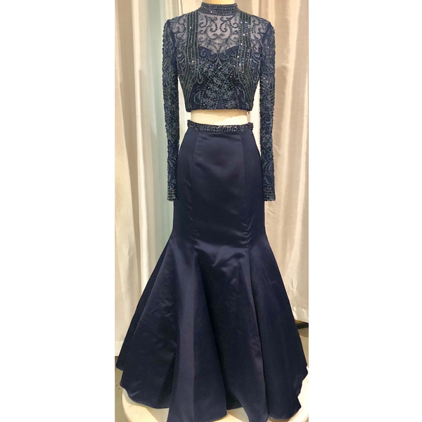 Sherri Hill 54157 Long Sleeve Two Piece Dress 
