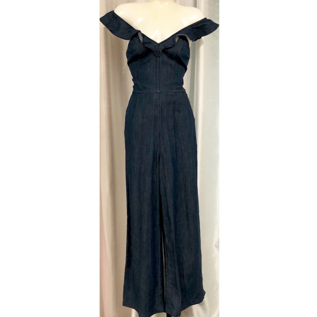 Express denim jumpsuit sales