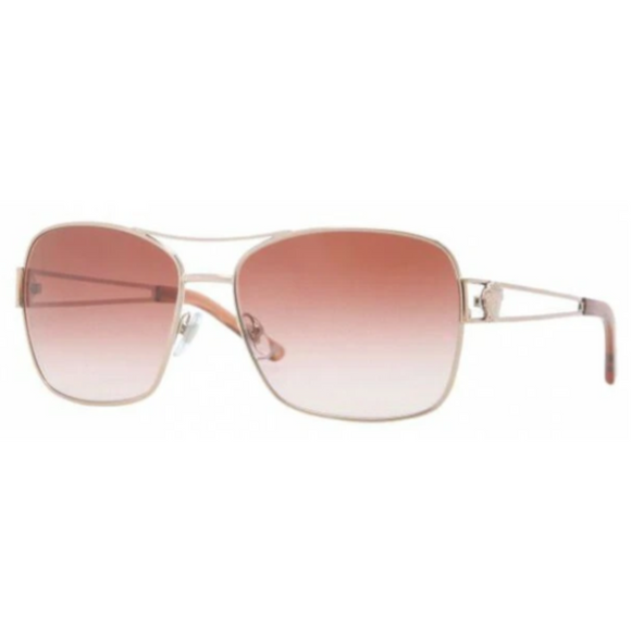 VERSACE Copper & Pink VE2138 1053/13 59mm Square Pilot Aviator Sunglasses