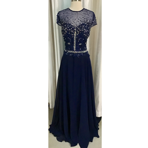 BOUTIQUE Navy Cap Sleeve Long Gown Size 20