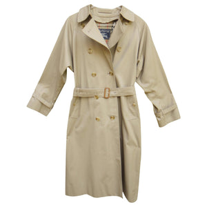 BURBERRY Beige Vintage Long Trench Coat Size 8 Long