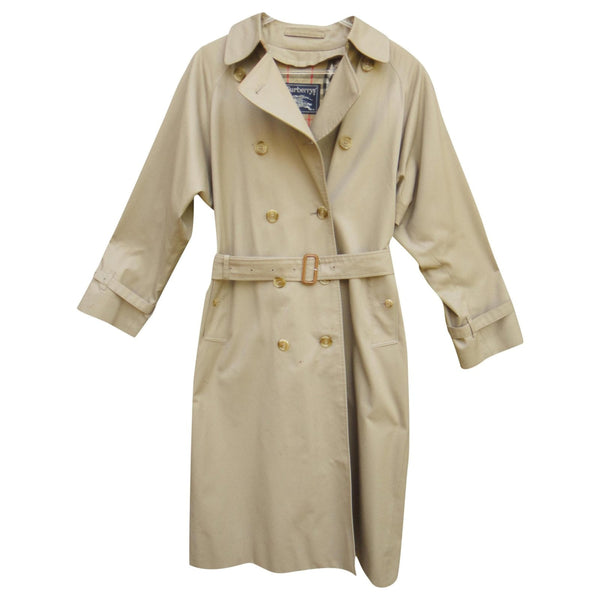 BURBERRY Beige Vintage Long Trench Coat Size 8 Long Style