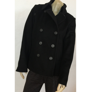 J. CREW Black Short Wool Pea Coat Size L