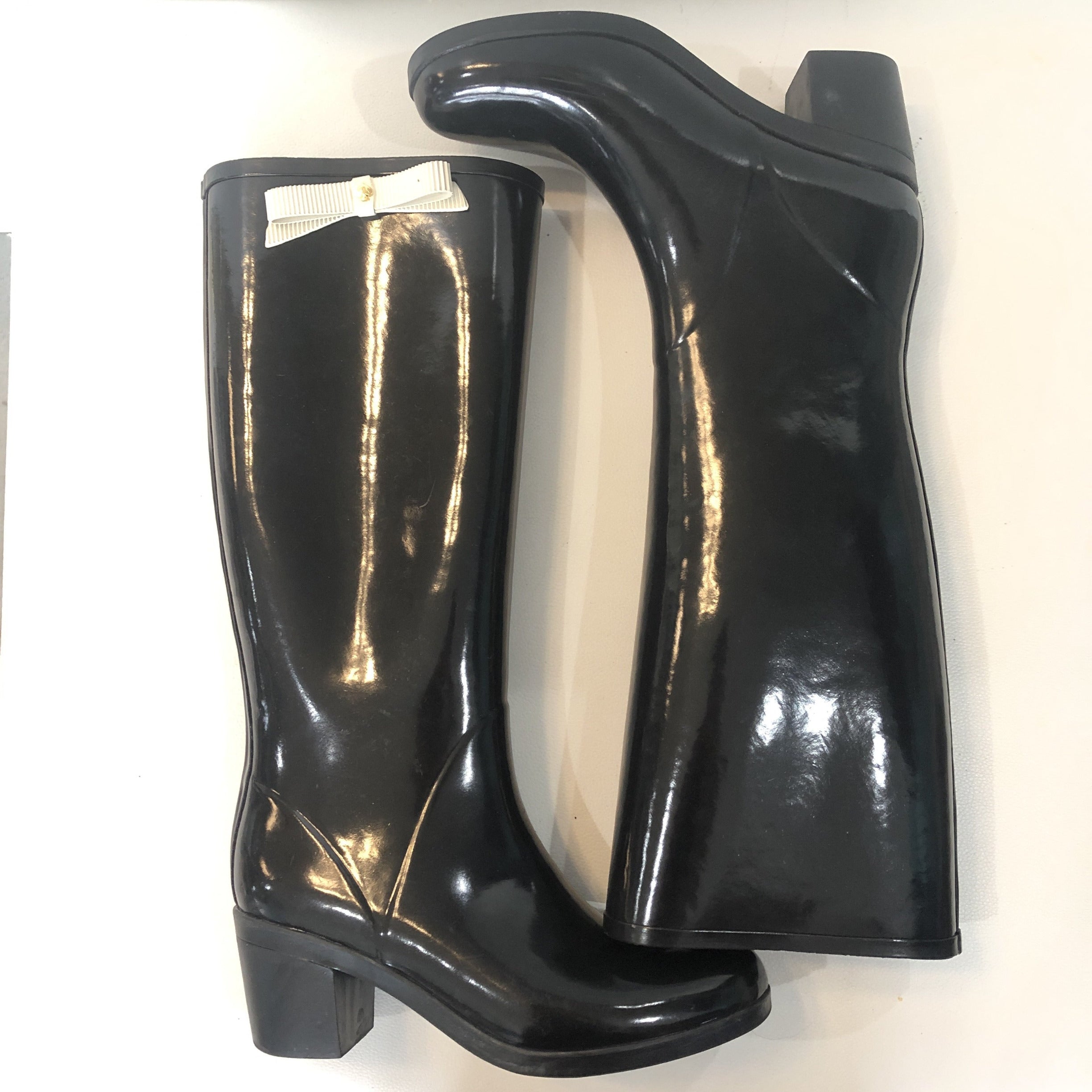KATE SPADE Black New York Romi Rubber Bow Rain Boot – Style