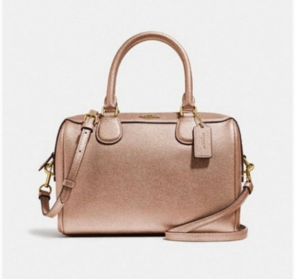 COACH Rose Gold Mini Bennett Satchel