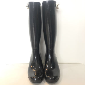 KATE SPADE New York Black Rubber Romi Rain Boots Size 8